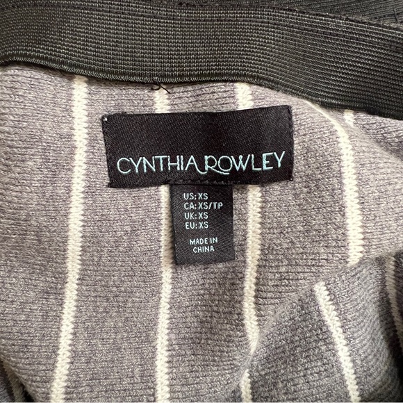 Cynthia Rowley - Grey skirt with stripes - knit skirt size XS - Picture 2 of 10